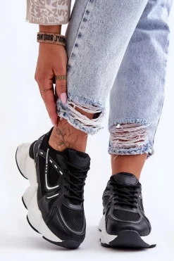 Damskie Buty Sportowe Sneakersy Czarne Feluci