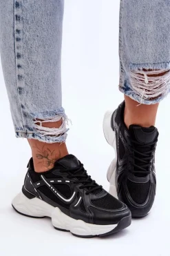 Damskie Buty Sportowe Sneakersy Czarne Feluci