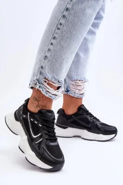 Damskie Buty Sportowe Sneakersy Czarne Feluci