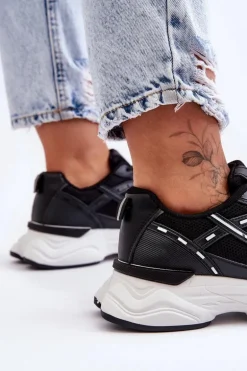Damskie Buty Sportowe Sneakersy Czarne Feluci