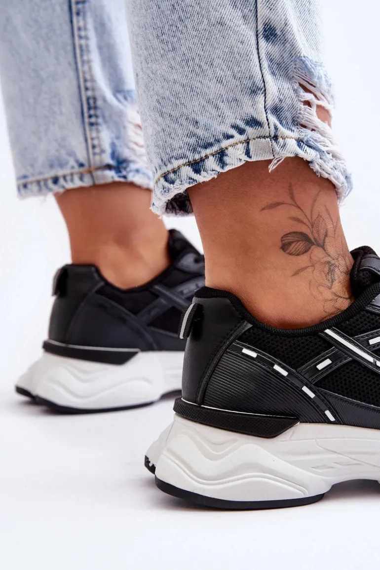 Damskie Buty Sportowe Sneakersy Czarne Feluci
