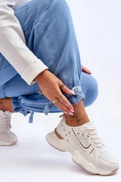 Damskie Buty Sportowe Sneakersy Beżowe Feluci