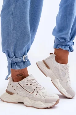 Damskie Buty Sportowe Sneakersy Beżowe Feluci