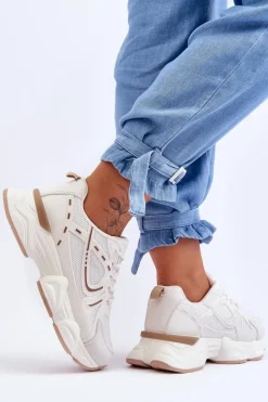 Damskie Buty Sportowe Sneakersy Beżowe Feluci