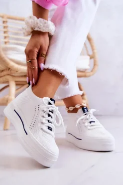 Damskie Buty Sportowe Sneakersy GOE JJ2N4164 Białe