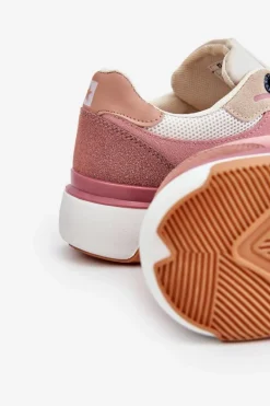 Damskie Buty Sportowe Sneakersy Big Star LL274438 Różowo-Białe