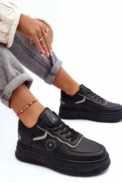 Damskie Buty Sportowe Sneakersy Big Star MM274232 Czarne