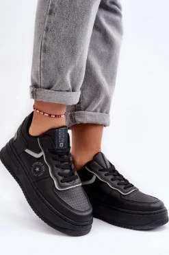 Damskie Buty Sportowe Sneakersy Big Star MM274232 Czarne