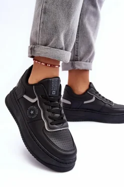 Damskie Buty Sportowe Sneakersy Big Star MM274232 Czarne