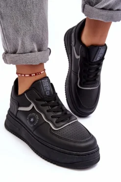 Damskie Buty Sportowe Sneakersy Big Star MM274232 Czarne