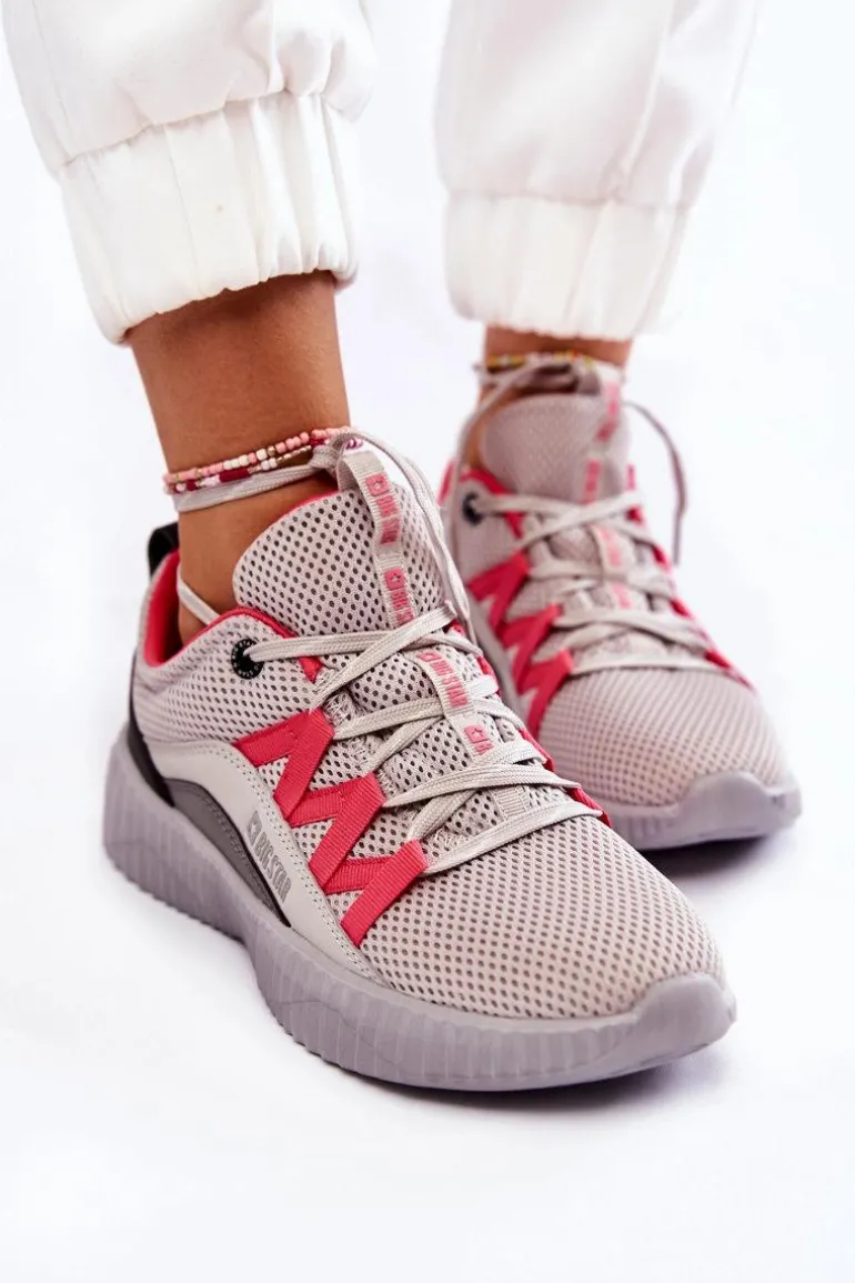 Damskie Buty Sportowe Sneakersy Big Star KK274060 Szare
