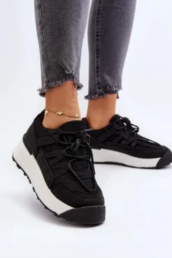 Damskie Buty Sportowe Sneakersy Czarne Phyrena