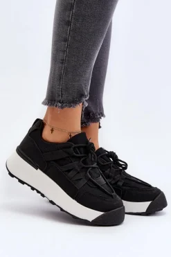 Damskie Buty Sportowe Sneakersy Czarne Phyrena