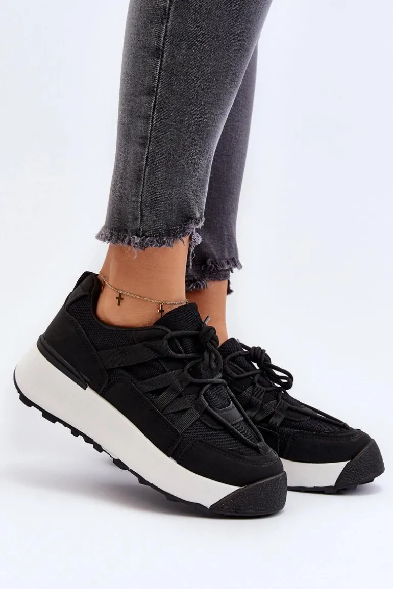 Damskie Buty Sportowe Sneakersy Czarne Phyrena