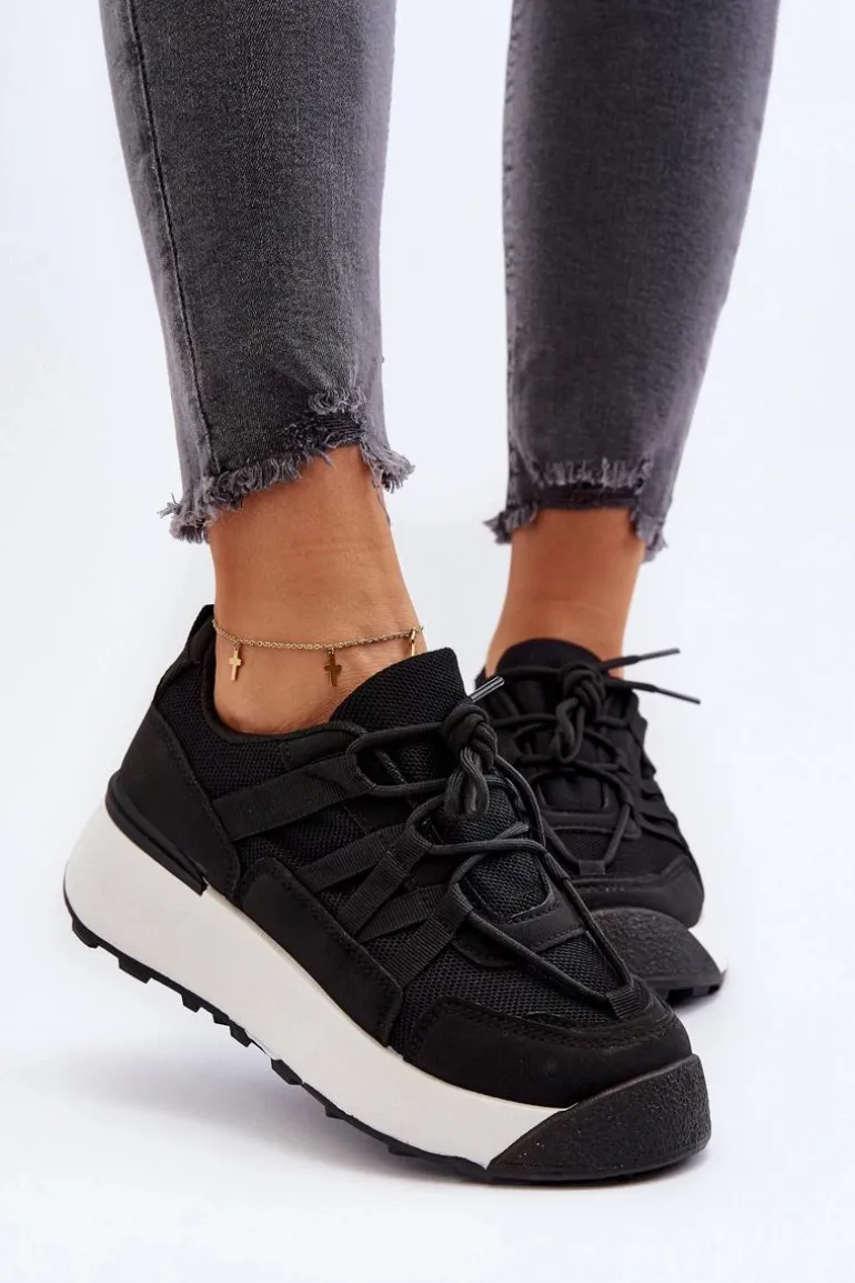 Damskie Buty Sportowe Sneakersy Czarne Phyrena