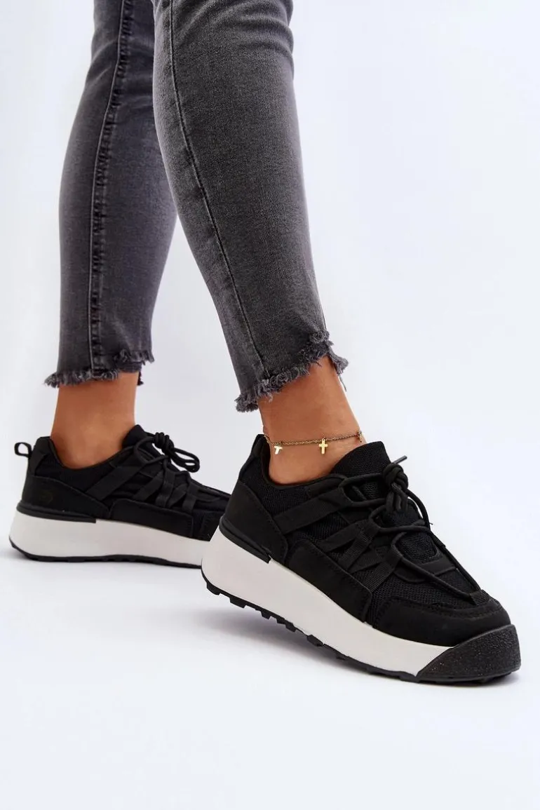 Damskie Buty Sportowe Sneakersy Czarne Phyrena