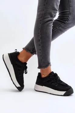 Damskie Buty Sportowe Sneakersy Czarne Phyrena