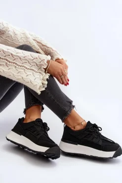 Damskie Buty Sportowe Sneakersy Czarne Phyrena