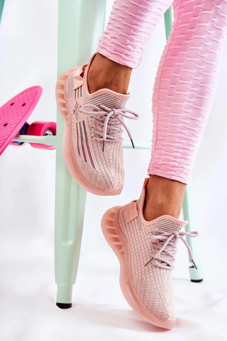 Damskie Buty Sportowe Wsuwane Różowe Hermiona