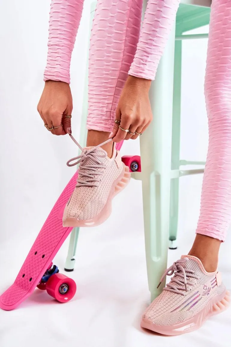 Damskie Buty Sportowe Wsuwane Różowe Hermiona