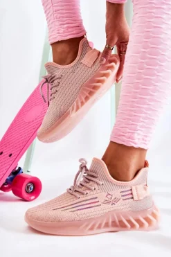 Damskie Buty Sportowe Wsuwane Różowe Hermiona