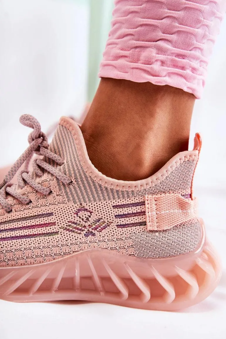 Damskie Buty Sportowe Wsuwane Różowe Hermiona