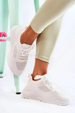 Damskie Buty Sportowe Wsuwane Białe Savanna
