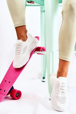 Damskie Buty Sportowe Wsuwane Białe Savanna
