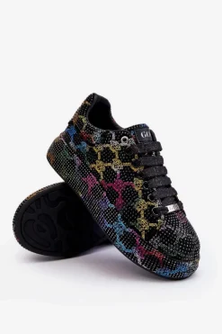 Damskie Buty Sportowe Z Dżetami GOE LL2N4010 Czarne