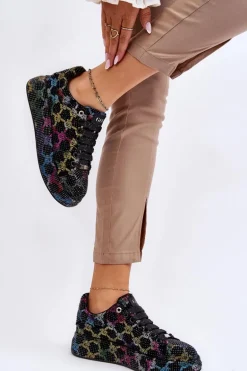 Damskie Buty Sportowe Z Dżetami GOE LL2N4010 Czarne