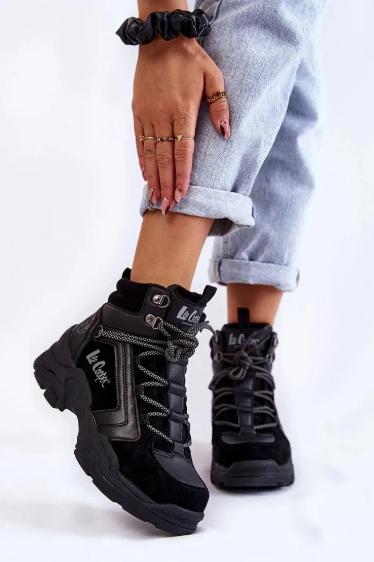 Damskie Buty Trekkingowe Trapery Lee Cooper LCJ-22-31-1441 Czarne