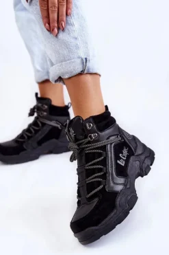 Damskie Buty Trekkingowe Trapery Lee Cooper LCJ-22-31-1441 Czarne