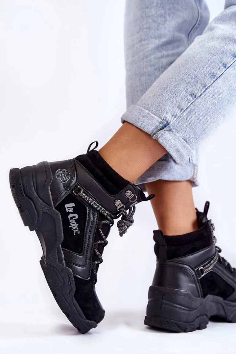 Damskie Buty Trekkingowe Trapery Lee Cooper LCJ-22-31-1441 Czarne