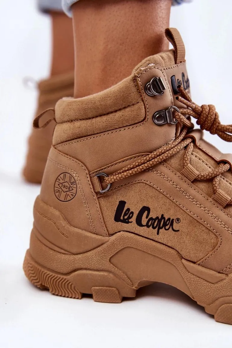 Damskie Buty Trekkingowe Trapery Lee Cooper LCJ-22-31-1442 Brązowe