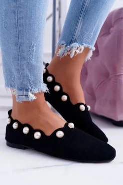 Damskie Czarne Baleriny Lu Boo Milis