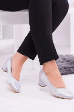 Damskie Czółenka Sergio Leone Szara Perła Hermida