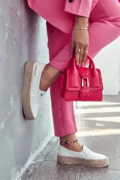 Damskie Espadryle Na Platformie Cross Jeans JJ2R4013C Białe