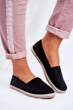 Damskie Espadryle Wsuwane Czarne Lapu Lapu