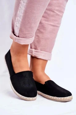 Damskie Espadryle Wsuwane Czarne Lapu Lapu