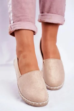 Damskie Espadryle Wsuwane Beżowe Lapu Lapu