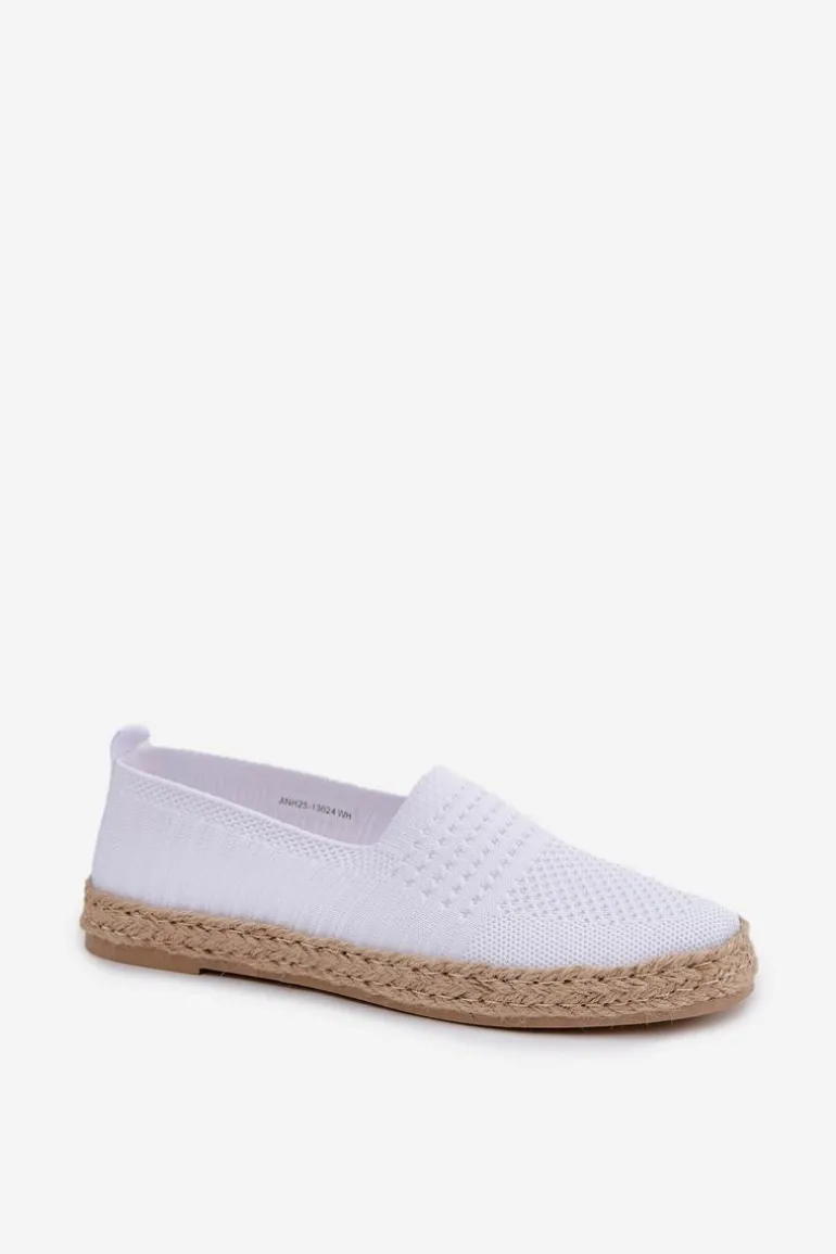 Damskie Espadryle Z Plecionką Vinceza 13624 Białe