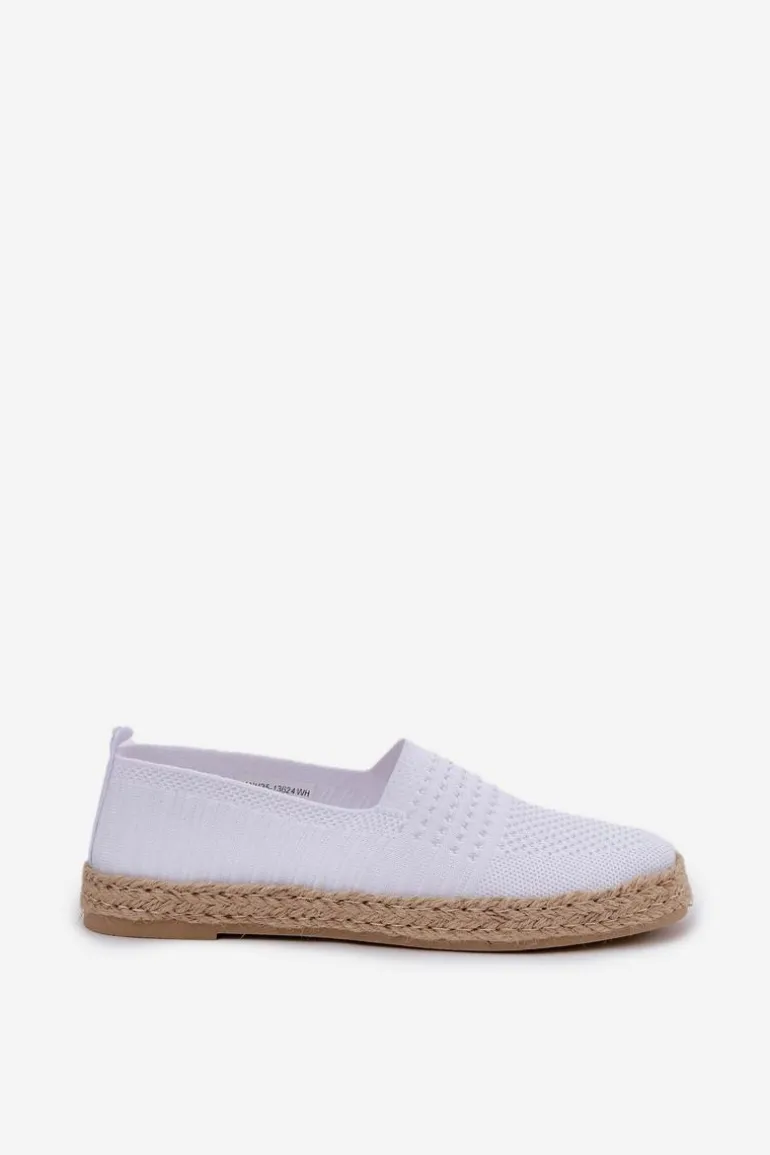 Damskie Espadryle Z Plecionką Vinceza 13624 Białe