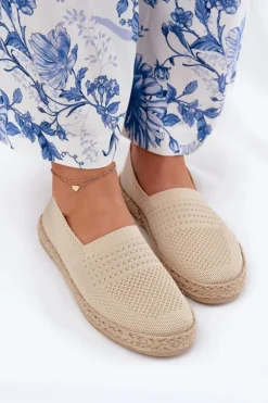 Damskie Espadryle Z Plecionką Vinceza 13624 Beżowe