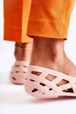 Damskie Gumowe Baleriny Nude Indila