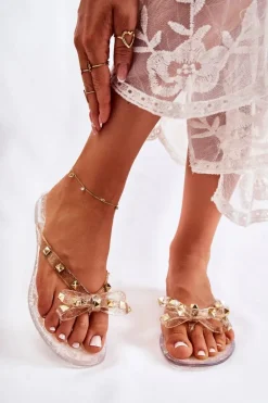 Damskie Gumowe Klapki Japonki Nude Monise