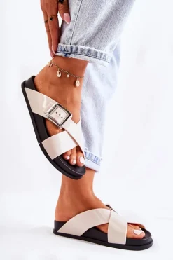 Damskie Gumowe Klapki ZAXY JJ285057 Białe