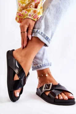 Damskie Gumowe Klapki ZAXY JJ285058 Czarne