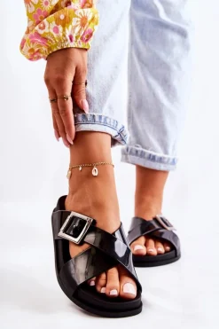 Damskie Gumowe Klapki ZAXY JJ285058 Czarne