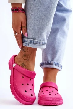 Damskie Gumowe Kroksy Fuksja Rabios
