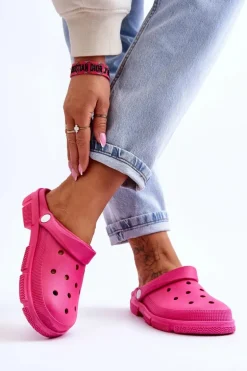 Damskie Gumowe Kroksy Fuksja Rabios